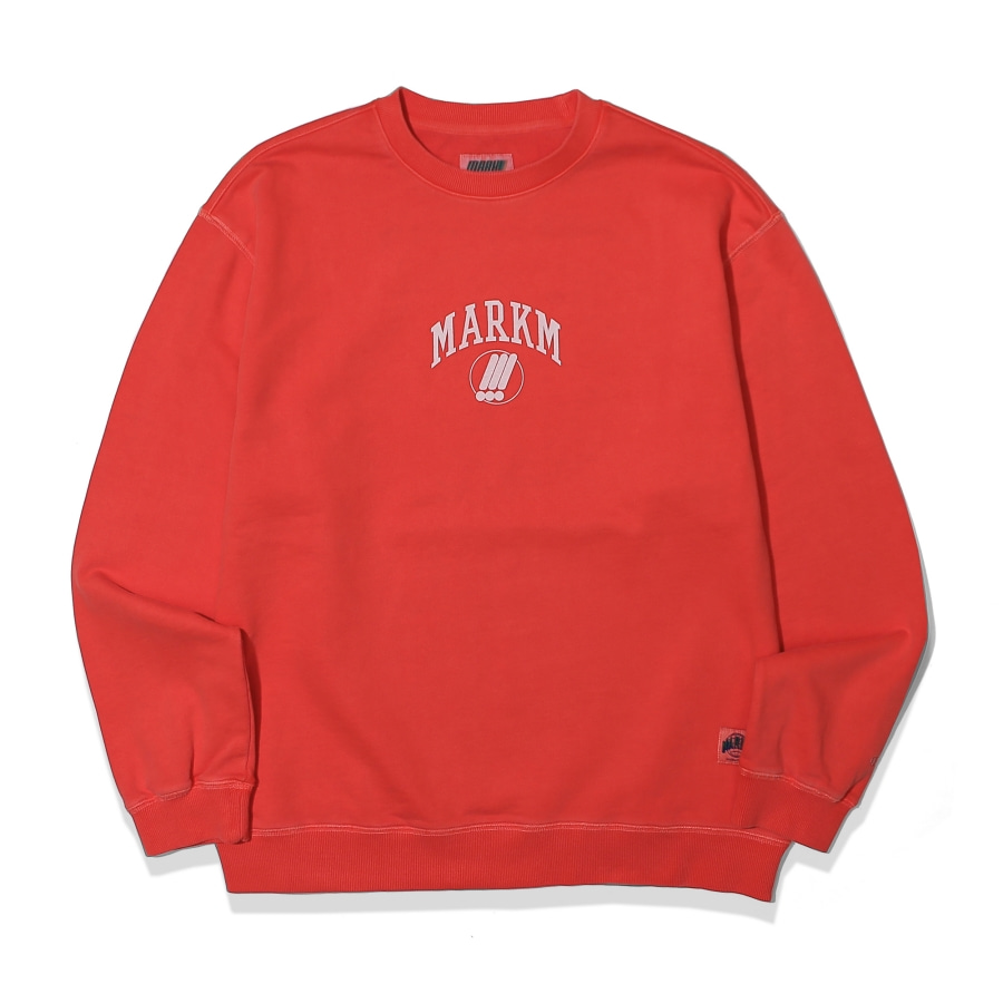 마크엠(MARKM) Markm Pigment Sweatshirts Red